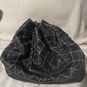 Black Quilted Chain Shoulder Bag